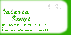 valeria kanyi business card